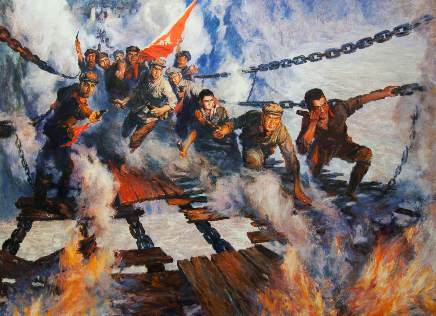 Поход китайских коммунистов на реке Дадухэ. ...