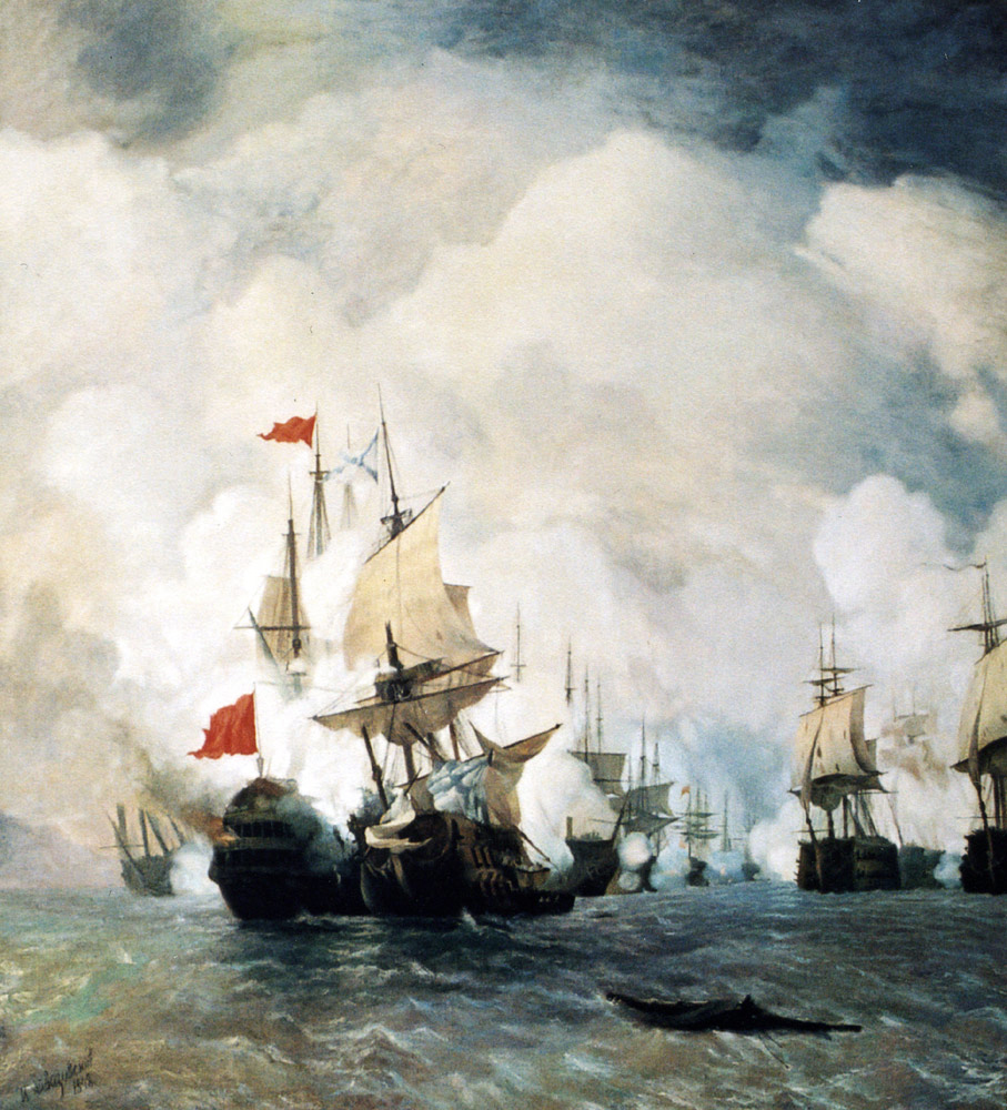 Бой в Хиосском проливе 24 июня 1770 года. ...