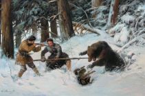 Зимняя охота на медведя. 2010 г.